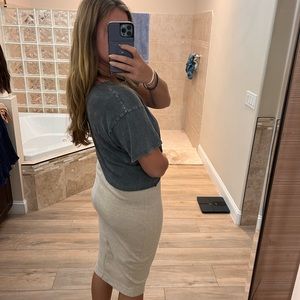 Ivory winter pencil skirt